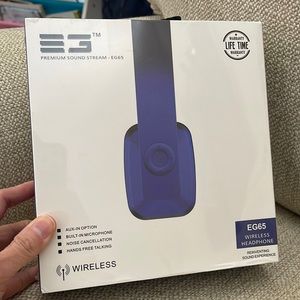 EG65 Blue Headphones New
